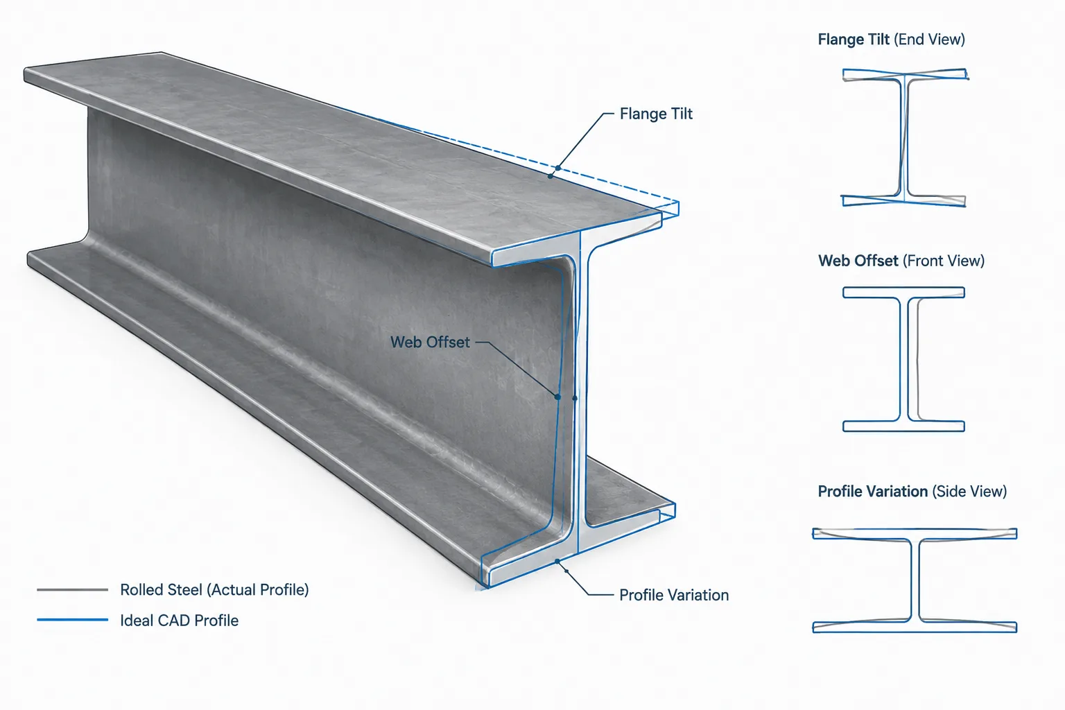 As-Rolled Steel Shape Variation: Mill Tolerances, Tabulated Dimensions, and Fit-Up