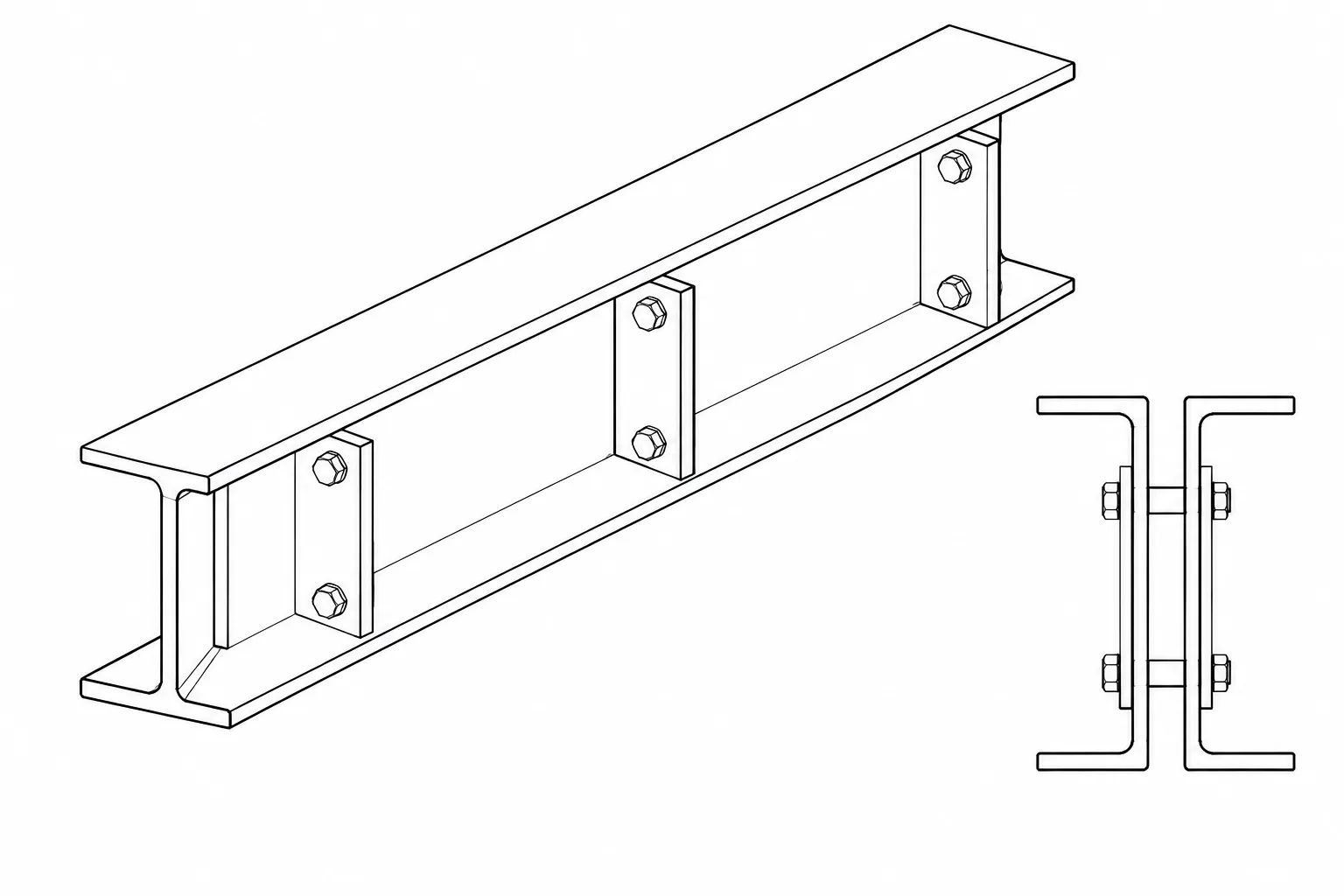 Back-to-Back Steel Channels: Spacing, Built-Up Properties, and Detailing Datums