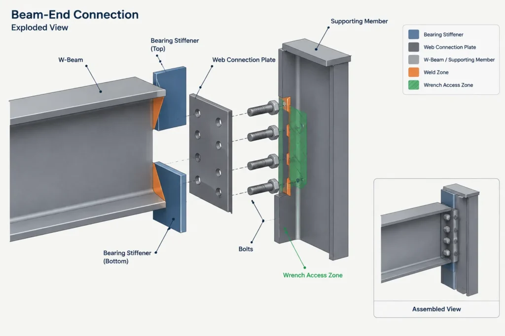 Bearing Stiffeners in Steel Beams: Load Path, Fit, Pairing, and Detailing structural steel illustration