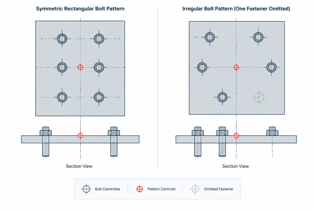 Bolt-Group Centroids in Structural Steel Connections: Coordinates, Eccentricity, and CAD Checks structural steel illustration