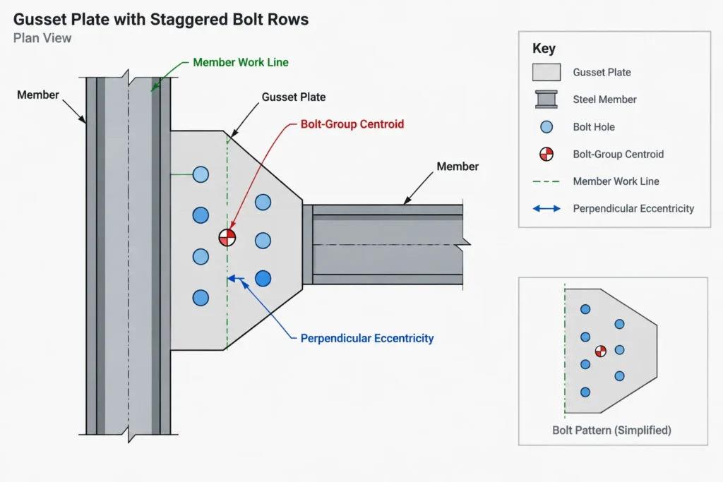 Bolt-Group Centroids in Structural Steel Connections: Coordinates, Eccentricity, and CAD Checks structural steel illustration