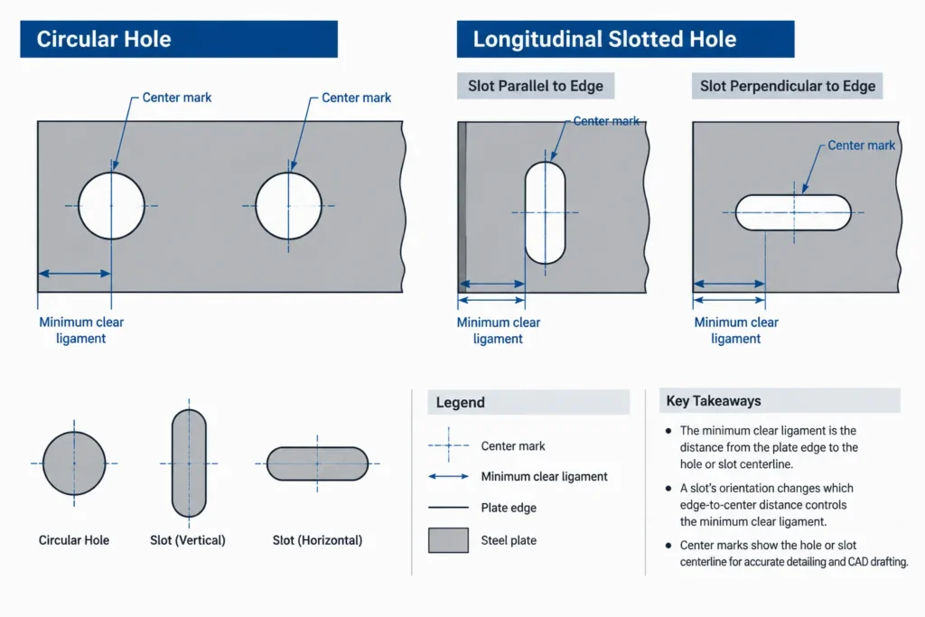 Bolt Hole Edge Distance vs. Edge Clearance in Steel Detailing structural steel illustration