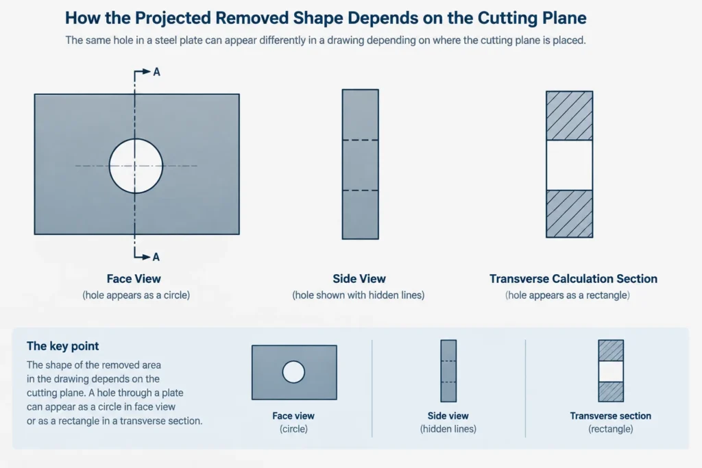 Calculating Steel Section Properties with Holes and Openings: A Practical CAD Workflow structural steel illustration