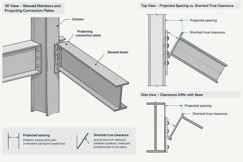 Center-to-Center vs. Clear Dimensions in Structural Steel Layout structural steel illustration