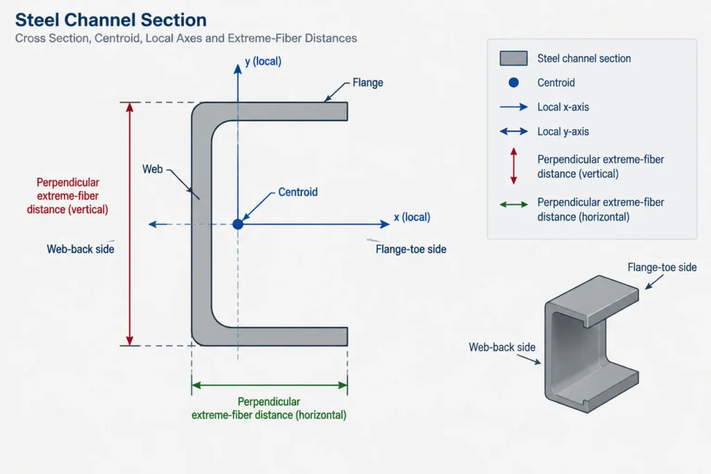 Elastic Section Modulus for Unsymmetric Steel Shapes: Why Each Side Can Have a Different S structural steel illustration