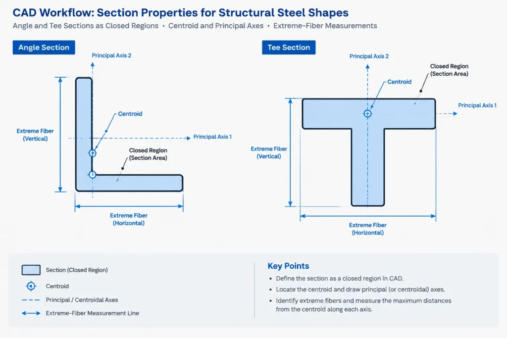 Elastic Section Modulus for Unsymmetric Steel Shapes: Why Each Side Can Have a Different S structural steel illustration