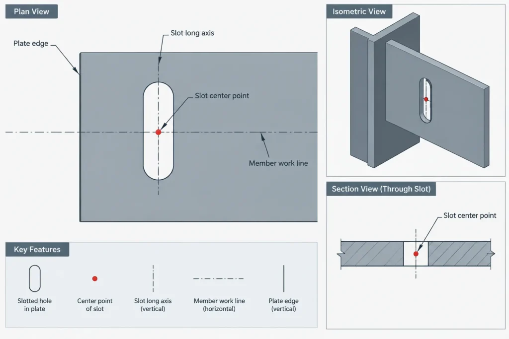 Hole Coordinates in Steel Plates: Datums, Centerlines, and CNC-Friendly Detailing structural steel illustration