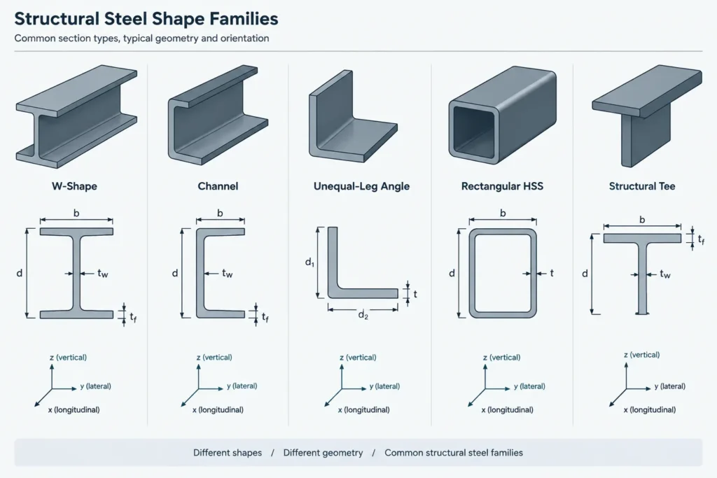 How to Verify Structural Steel Shape Data Before Using It in CAD or Calculations structural steel illustration