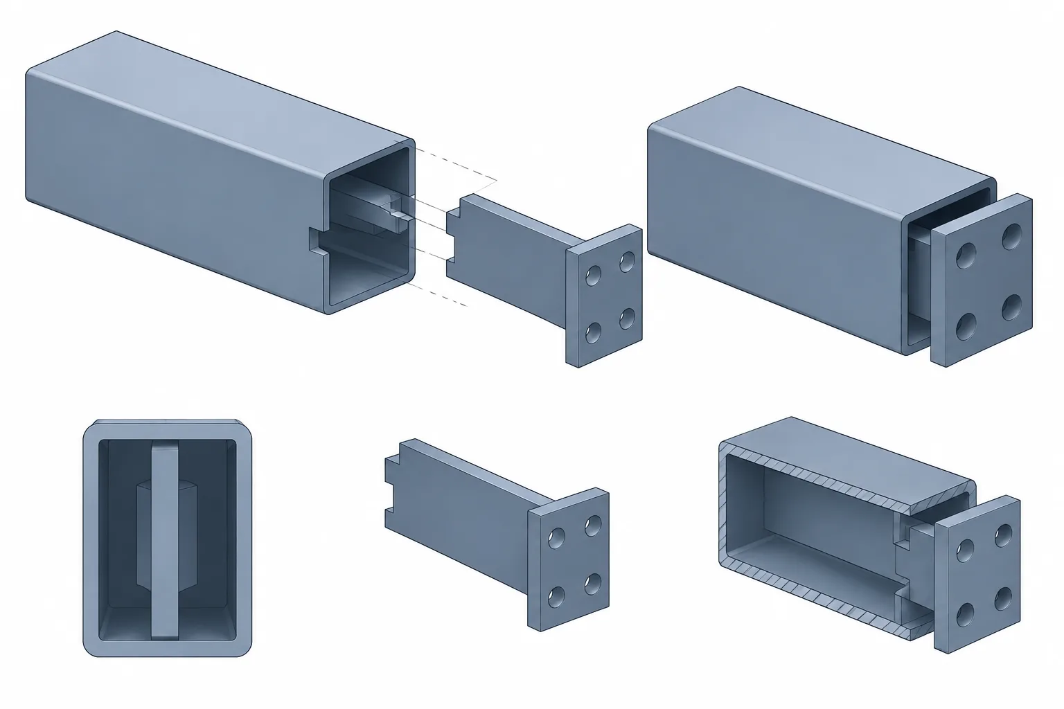 HSS Knife-Plate Connections: Slot Geometry, Fit-Up, Welding, and Detailing