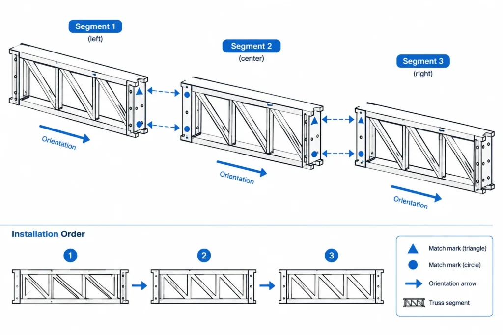 Match Marks in Structural Steel Fabrication: Orientation, Trial Assembly, and Field Reassembly structural steel illustration
