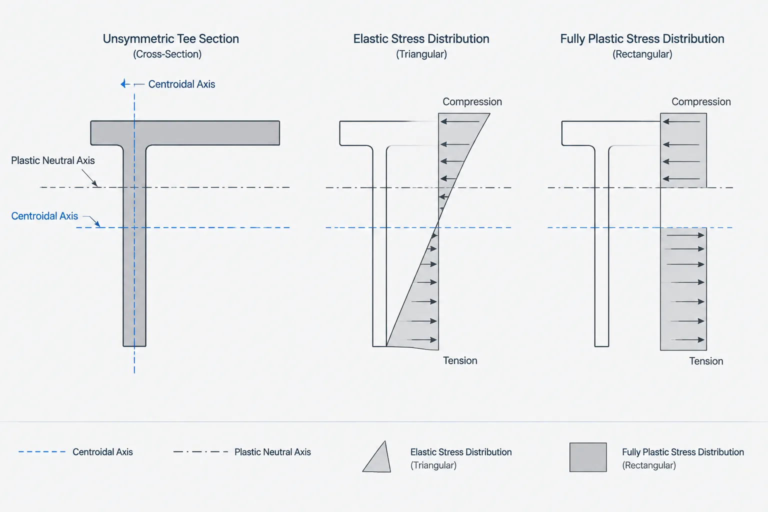 Plastic Neutral Axis vs. Centroid in Structural Steel Sections