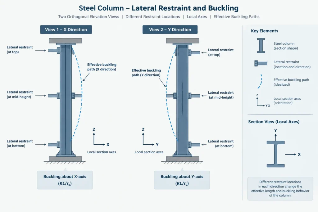 Radius of Gyration in Steel Shape Tables: Understanding rx, ry, and KL/r structural steel illustration