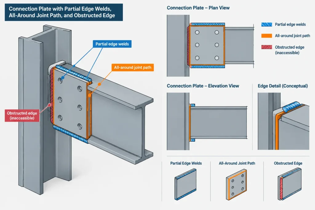 Reading Structural Steel Weld Symbols: Arrow Side, Other Side, and Joint Location structural steel illustration