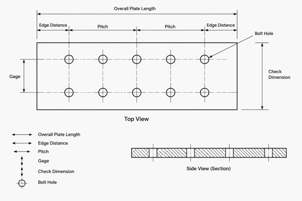 Reference Dimensions vs. Controlling Dimensions in Structural Steel Detailing structural steel illustration