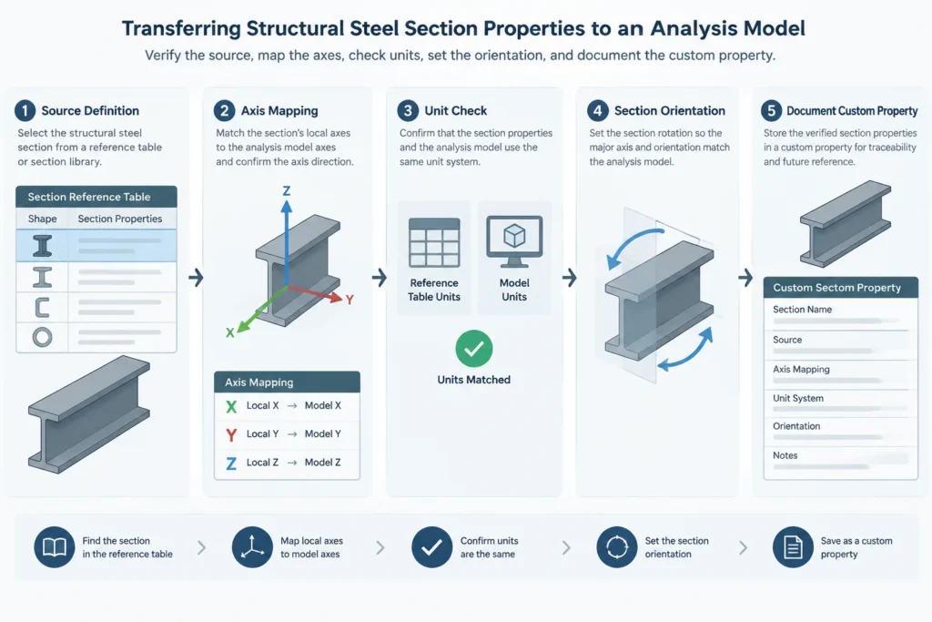 Shear Area in Structural Steel Sections: Av, Web Area, and Analysis-Model Checks structural steel illustration