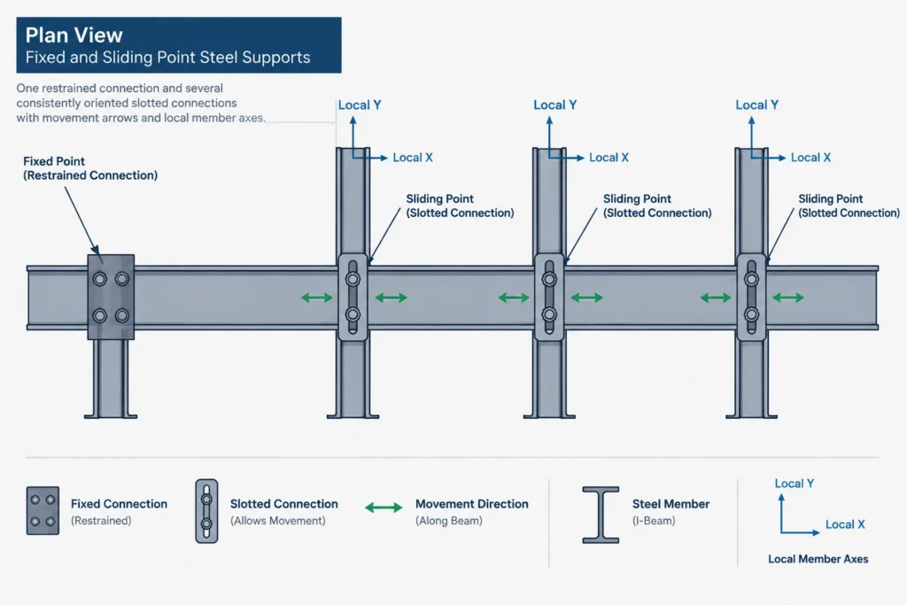 Slotted Bolt Holes for Structural Movement: Direction, Restraint, and Detailing Coordination structural steel illustration