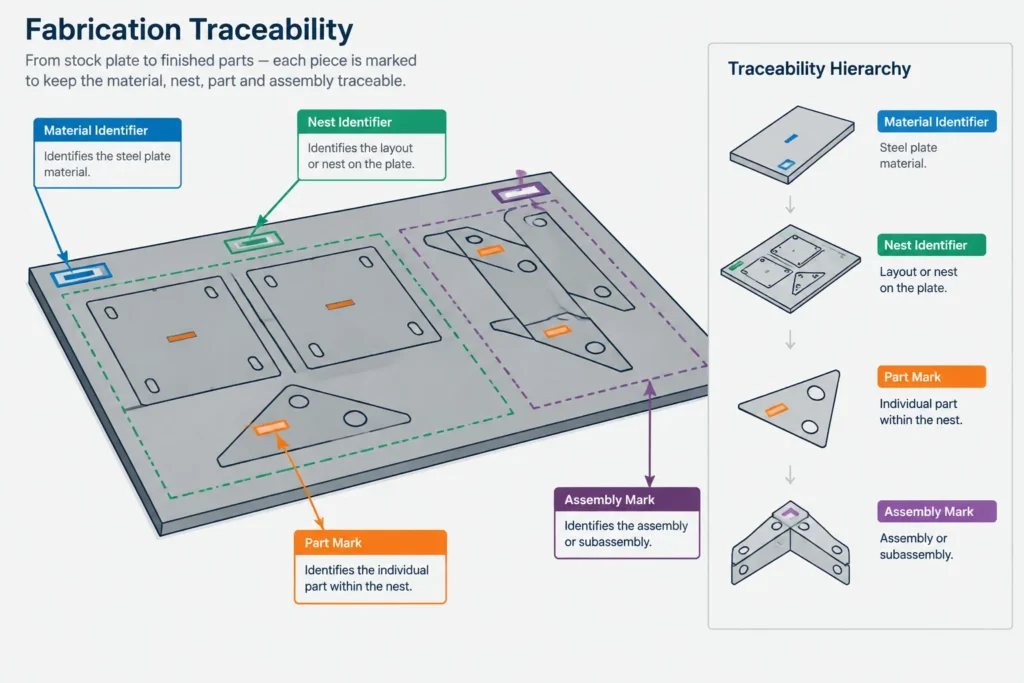 Structural Steel Plate Nesting and Orientation: Rolling Direction, Part Marks, and CAD Workflow structural steel illustration